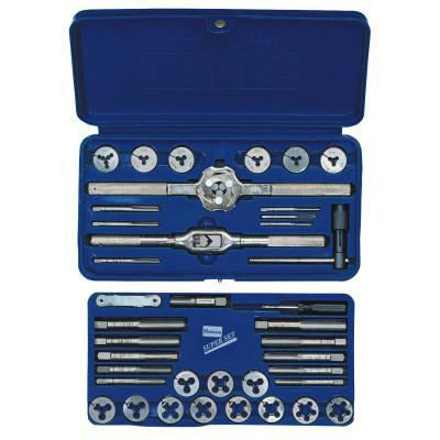 Irwin Hanson® 39-pc Machine Screw / Fractional Tap & Die Adjustable Round Die Sets