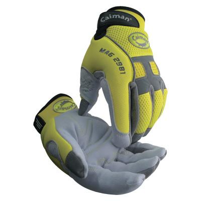 Caiman Hi-Viz Deerskin Leather Palm Gloves