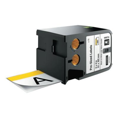 DYMO® RHINO™ XTL™ Labels, Resistance:Moisture; UV;Chemical, Color:White with Yellow Header/Black Print