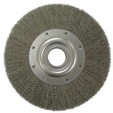Weiler® Wide-Face Crimped Wire Wheels, Speed [Max]:3,000 rpm, Face Width:1 3/4 in