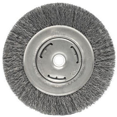 Weiler® Wide-Face Crimped Wire Wheels, Speed [Max]:6,000 rpm, Face Width:7/8 in