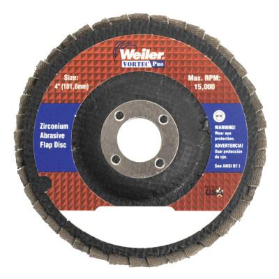 Weiler® Vortec Pro® Abrasive Flap Discs, Mounting:Arbor Hole, Grit:40, Speed [Max]:15,000 rpm