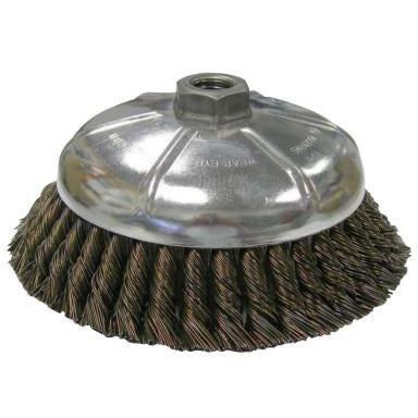 Weiler® Vortec Pro® Knot Wire Cup Brushes, Wire Size [Nom]:0.025 in, Packing Type:Display Pack
