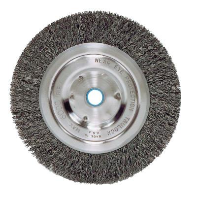 Weiler® Vortec Pro® Crimped Wire Wheels, Packing Type:Display Pack, Type:Narrow Face, Speed [Max]:6,000 rpm, Bristle Diam:0.014 in, Bristle Material:Carbon Steel