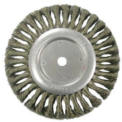 Weiler® Vortec Pro® Knot Wire Wheels, Bristle Diam:0.023 in