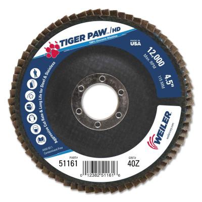 Weiler® Tiger Paw™ Coated Abrasive Flap Discs