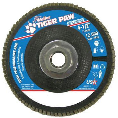 Weiler® Tiger Paw™ Super High Density Flap Discs