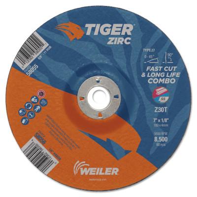 Weiler® Tiger® Zirc Combo Wheels, Grit:60