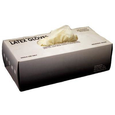 West Chester Industrial Grade Latex Disposable Gloves, Style:Lightly Powdered