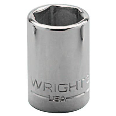 Wright Tool 3/8" Dr. Standard Sockets, Measuring System:Inch, No. of Points:6, Head Width [Nom]:21/32 in (opening side)