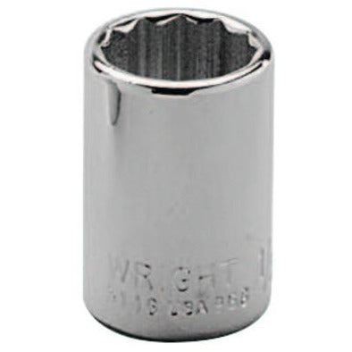 Wright Tool 3/8" Dr. Standard Sockets, Measuring System:Inch, No. of Points:12, Head Width [Nom]:3/4 in (opening side)