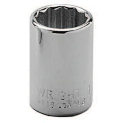 Wright Tool 3/8" Dr. Standard Sockets, Measuring System:Inch, No. of Points:12, Head Width [Nom]:13/16 in (opening side)
