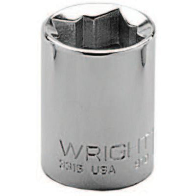 Wright Tool 3/8" Dr. Standard Sockets, Measuring System:Inch, No. of Points:8, Head Width [Nom]:9/16 in (opening side); 5/8 in (drive side)