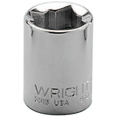 Wright Tool 3/8" Dr. Standard Sockets, Measuring System:Inch, No. of Points:8, Head Width [Nom]:13/16 in (opening side)