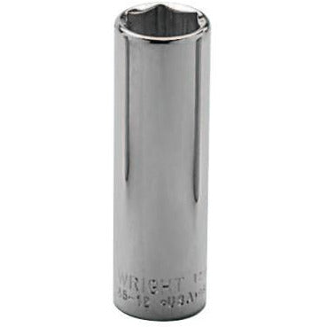 Wright Tool 3/8" Dr. Deep Sockets, Measuring System:Inch, Head Width [Nom]:13/16 in (opening side)