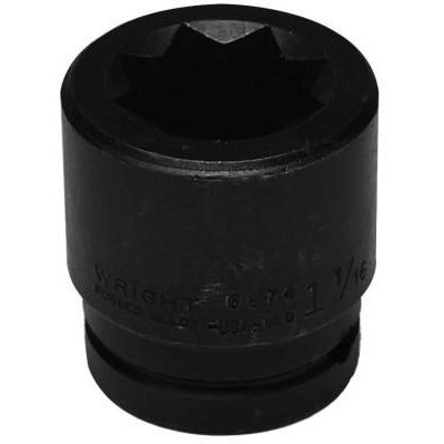 Wright Tool 8 Point Double Square Impact Railroad Sockets, Drive Size [Nom]:1 in