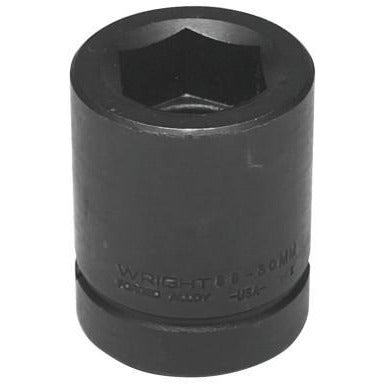 Wright Tool 1" Dr. Standard Impact Sockets, Measuring System:Metric