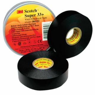 Scotch Super Vinyl Electrical Tapes 33+, 20 ft x 3/4 in, Black